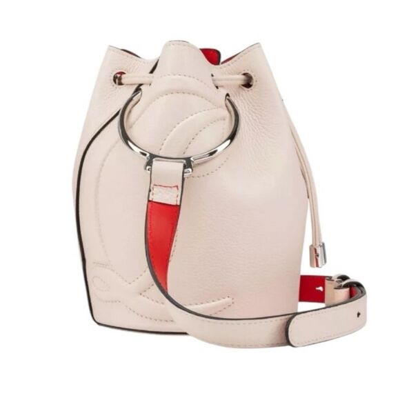 NWT Christian Louboutin ‘BY MY SIDE’ calfskin bucket bag in leche - Picture 2 of 4